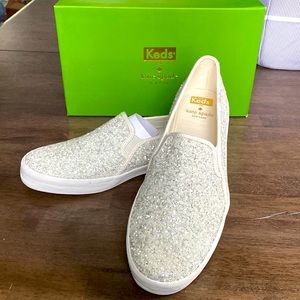 BRAND NEW! Keds Double Decker Kate Spade Glitter Shoe -Size 9.5